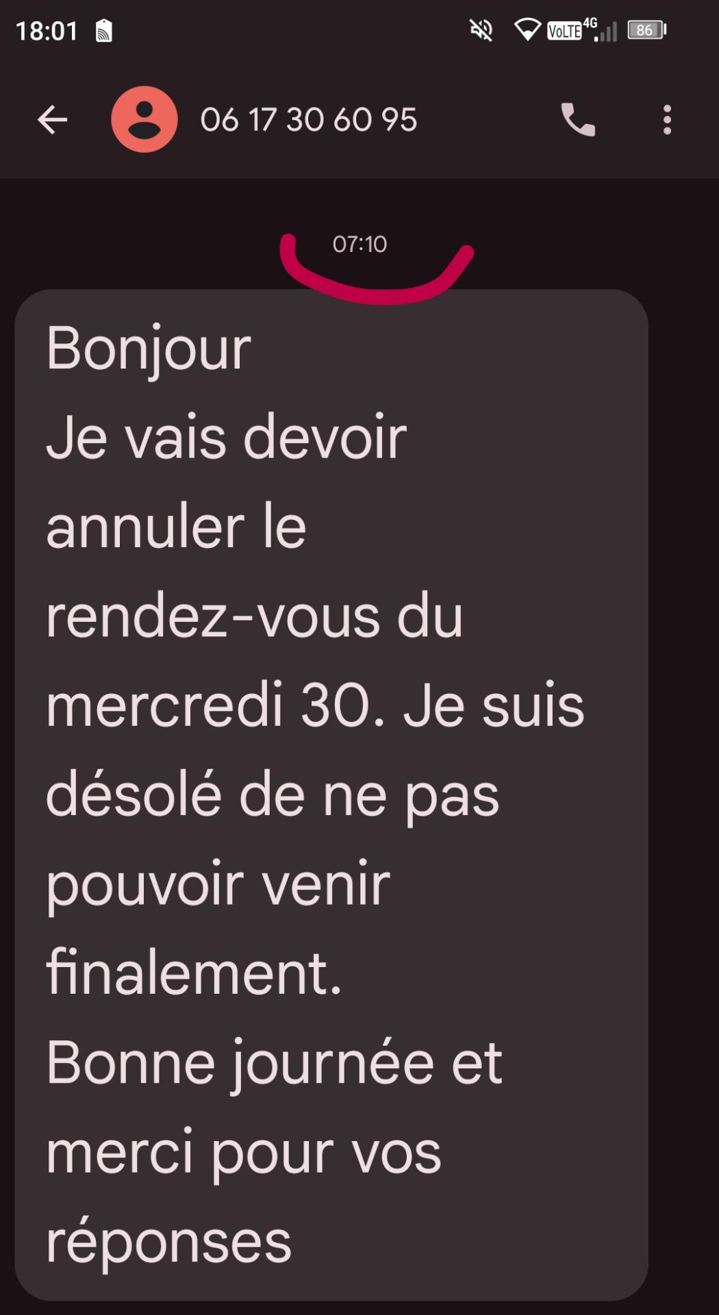 Les faux rendez-vous (3 annulations le même jour) dons par les amis des Masseuses concurrentes !!!